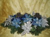 BLUE AND SILVER CENTERPIECE